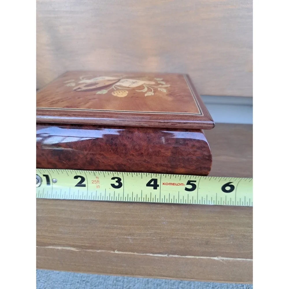 Vintage Gabriella Sorrento Italy Inlaid Wood‎ Music Box Jewelry Case Handcrafted